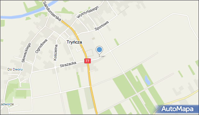 Tryńcza, Piekarska, mapa Tryńcza