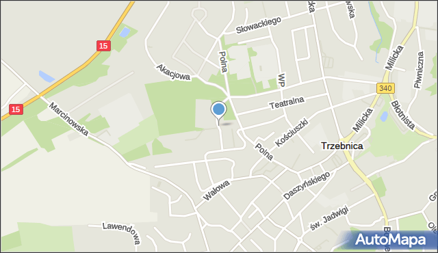 Trzebnica, Piaskowskiego Stanisława, mapa Trzebnica