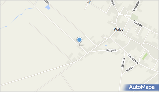 Walce, Piaskowa, mapa Walce