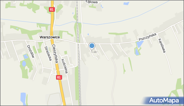 Warszowice, Piwonia E., ks., mapa Warszowice