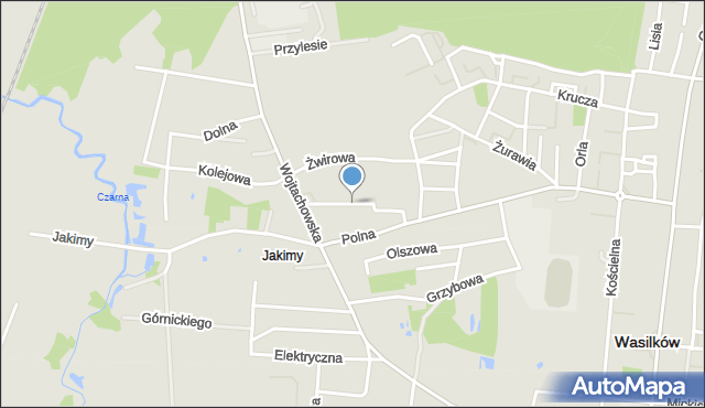 Wasilków, Piaskowa, mapa Wasilków