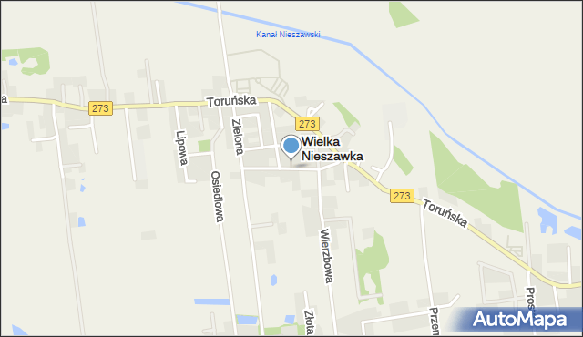 Wielka Nieszawka, Piękna, mapa Wielka Nieszawka