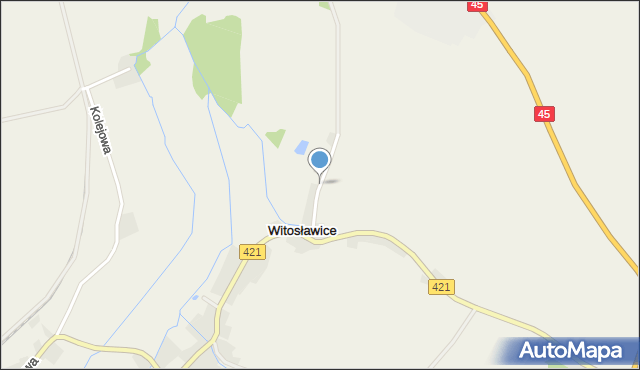 Witosławice, Piaskowa, mapa Witosławice