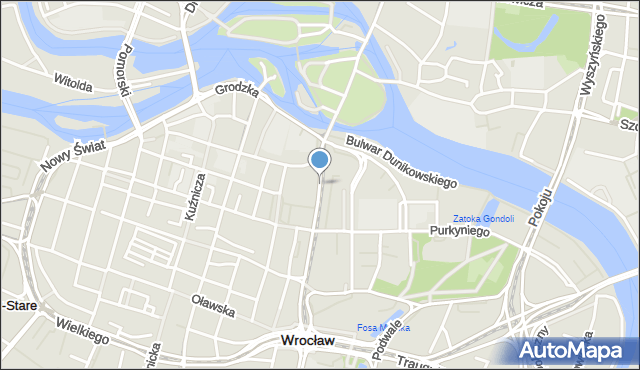 Wrocław, Piaskowa, mapa Wrocławia
