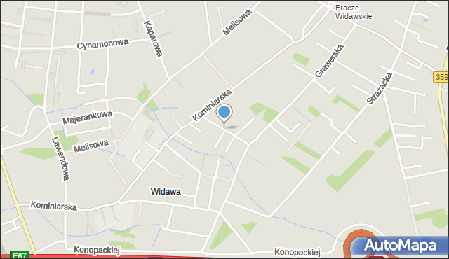 Wrocław, Pielęgniarska, mapa Wrocławia