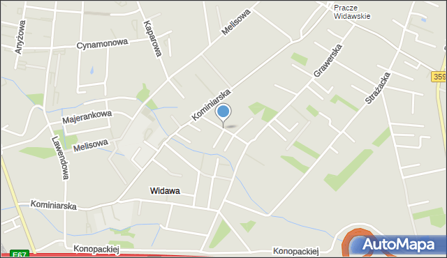 Wrocław, Pielęgniarska, mapa Wrocławia