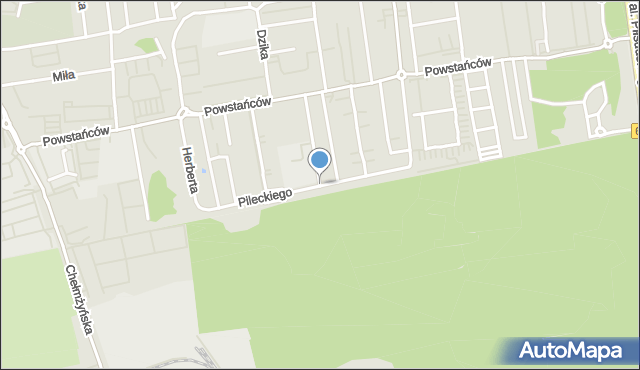 Ząbki powiat wołomiński, Pileckiego Witolda, rtm., mapa Ząbki powiat wołomiński