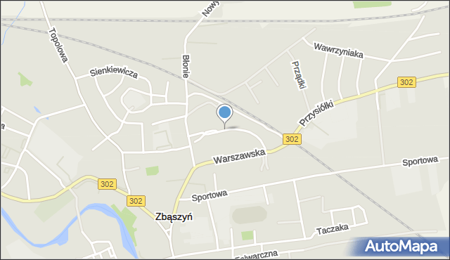 Zbąszyń, Piotrowskiego, dr., mapa Zbąszyń