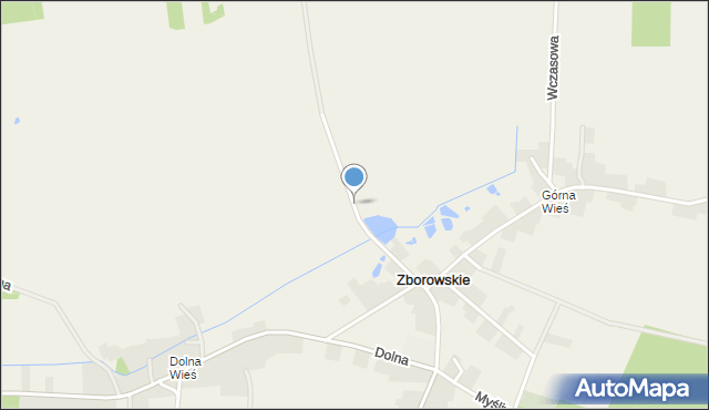 Zborowskie gmina Ciasna, Piaskowa, mapa Zborowskie gmina Ciasna