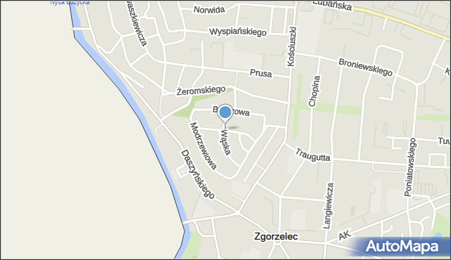 Zgorzelec, Piękna, mapa Zgorzelec