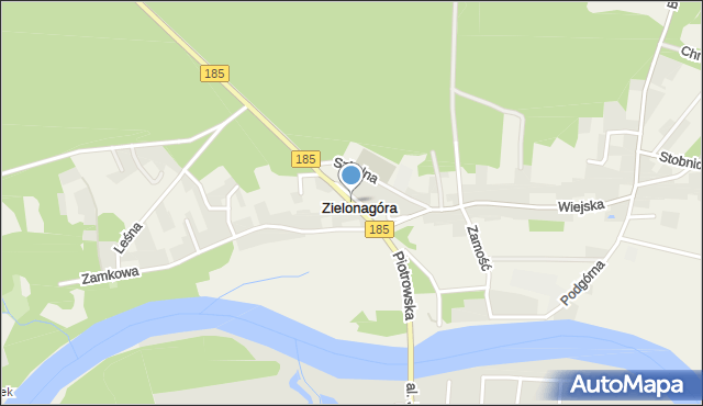 Zielonagóra, Piotrowska, mapa Zielonagóra