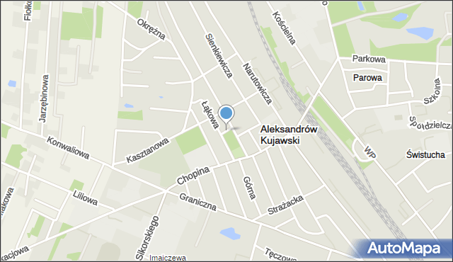 Aleksandrów Kujawski, Plac Lotników, mapa Aleksandrów Kujawski