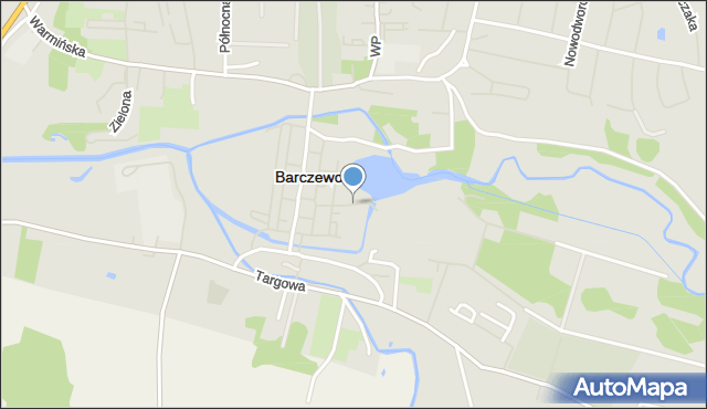 Barczewo, Plac Stefana Batorego, mapa Barczewo