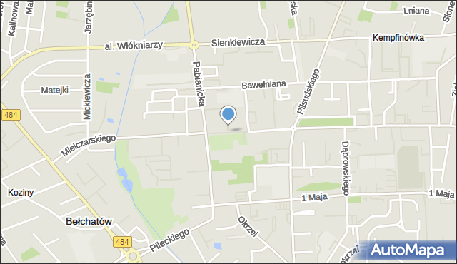 Bełchatów, Plac Narutowicza Gabriela, mapa Bełchatów