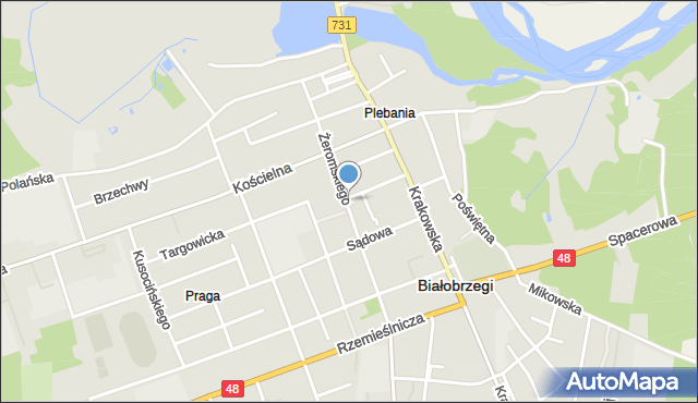 Białobrzegi, Plac Kamińskiego Stefana, dr., mapa Białobrzegi
