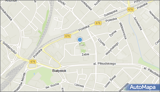 Białystok, Plac Tenenbauna Mordechaja, mapa Białegostoku