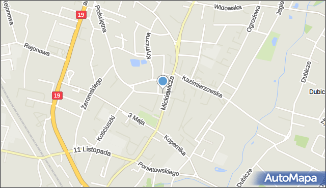 Bielsk Podlaski, Plac Jana Pawła II, mapa Bielsk Podlaski