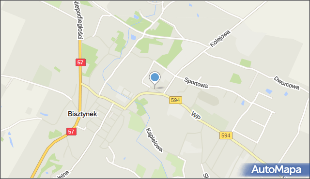 Bisztynek, Plac Wolności, mapa Bisztynek