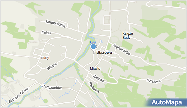 Błażowa, Plac Rynkowy, mapa Błażowa