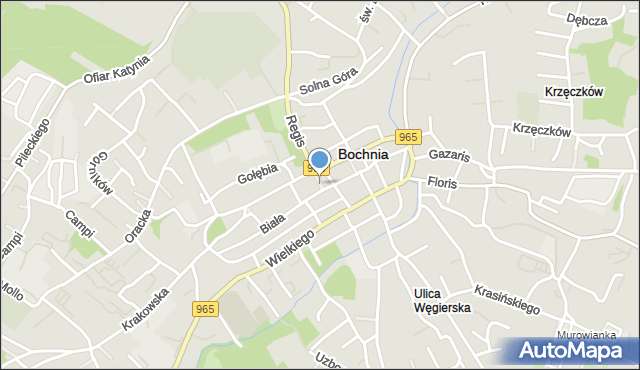 Bochnia, Plac św. Kingi, mapa Bochni