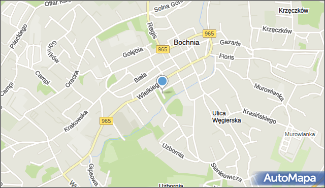 Bochnia, Plac Turka, mapa Bochni