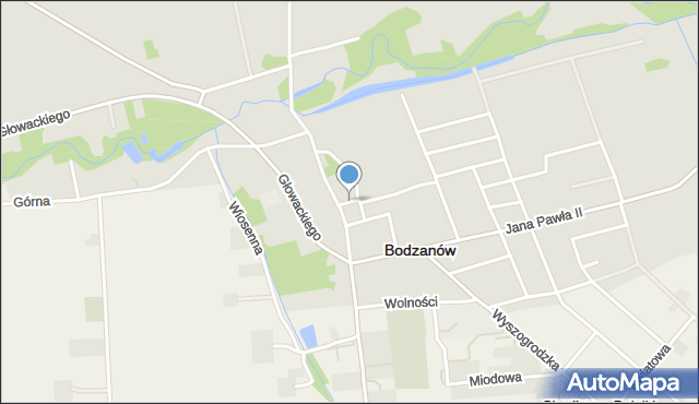 Bodzanów powiat płocki, Plac Kościuszki Tadeusza, gen., mapa Bodzanów powiat płocki