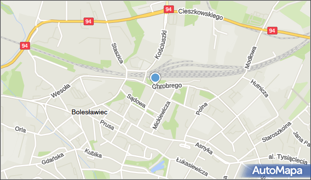 Bolesławiec, Plac Wolności, mapa Bolesławca