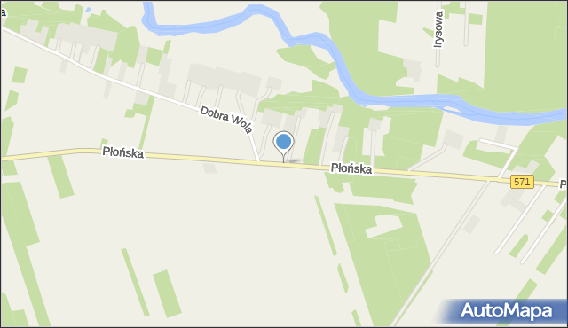 Borkowo gmina Nasielsk, Płońska, mapa Borkowo gmina Nasielsk