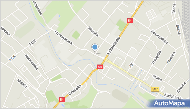 Braniewo, Plac Piłsudskiego Józefa, marsz., mapa Braniewo