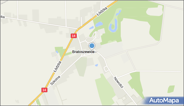 Bratoszewice, Plac Staszica Stanisława, mapa Bratoszewice