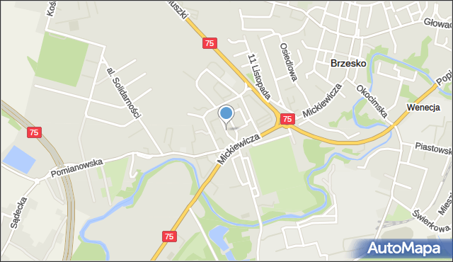 Brzesko, Plac Kupiecki, mapa Brzesko