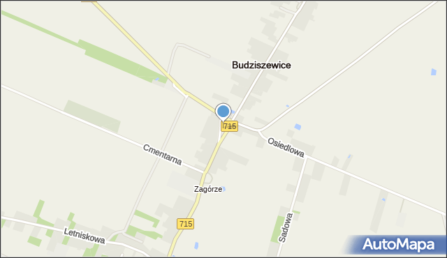 Budziszewice powiat tomaszowski, Plac Krasickiego Janka, mapa Budziszewice powiat tomaszowski