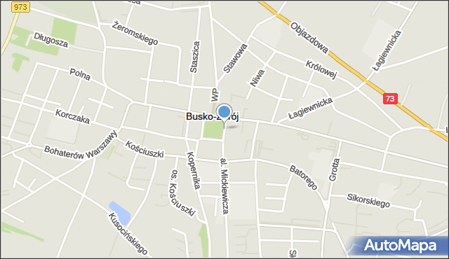 Busko-Zdrój, Plac Zwycięstwa, mapa Busko-Zdrój