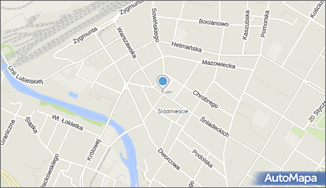 Bydgoszcz, Plac Piastowski, mapa Bydgoszczy