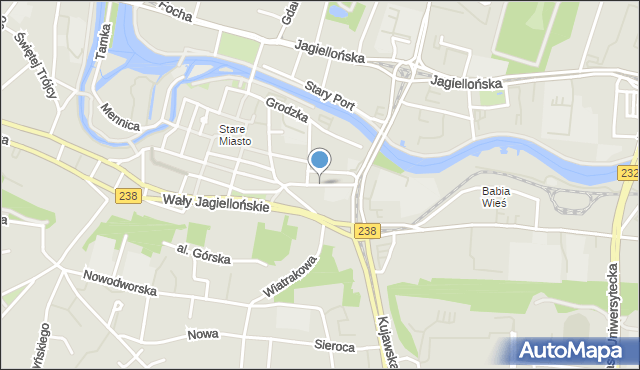 Bydgoszcz, Plac Kościeleckich, mapa Bydgoszczy