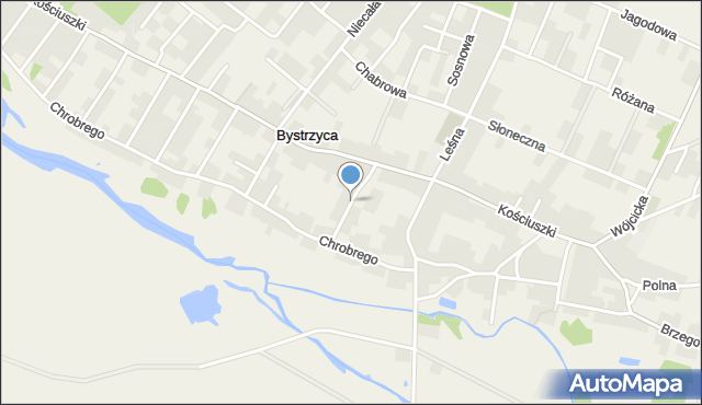 Bystrzyca gmina Oława, Plac Wolności, mapa Bystrzyca gmina Oława