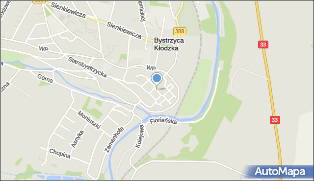 Bystrzyca Kłodzka, Plac Wolności, mapa Bystrzyca Kłodzka