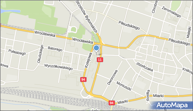 Bytom, Plac Kruczkowskiego Kazimierza, mapa Bytomia