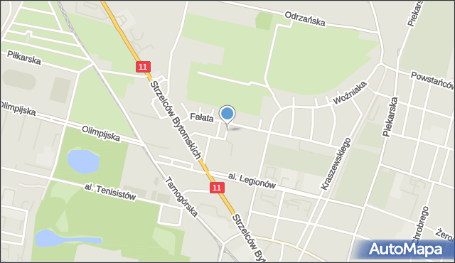 Bytom, Plac Rodła, mapa Bytomia