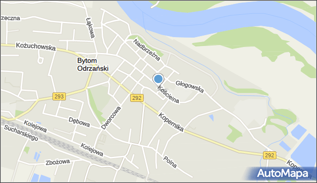Bytom Odrzański, Plac Papieża Jana Pawła II Wielkiego, mapa Bytom Odrzański