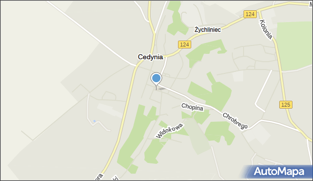 Cedynia, Plac Wolności, mapa Cedynia