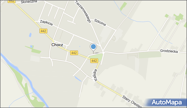 Chocz, Plac 1 Maja, mapa Chocz