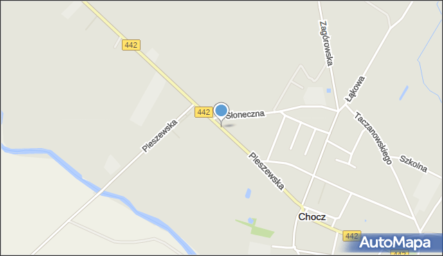 Chocz, Pleszewska, mapa Chocz