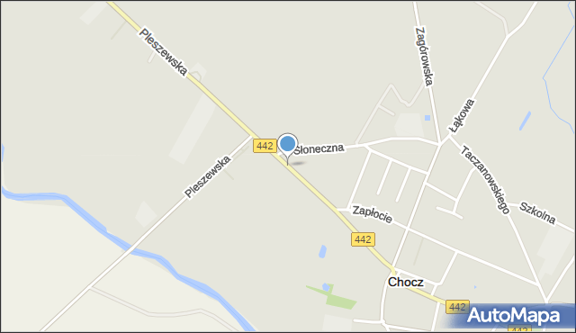 Chocz, Pleszewska, mapa Chocz