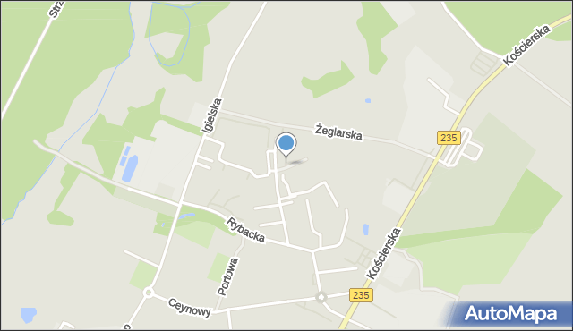 Chojnice, Plac św. Faustyny, mapa Chojnic