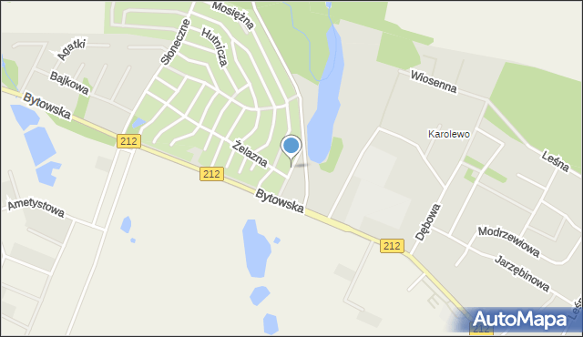 Chojnice, Platynowa, mapa Chojnic