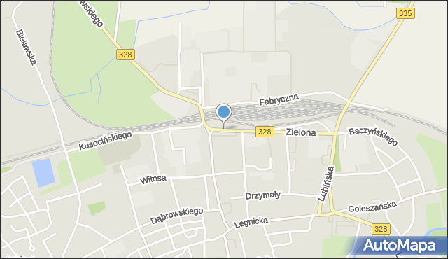 Chojnów powiat legnicki, Plac Dworcowy, mapa Chojnów powiat legnicki