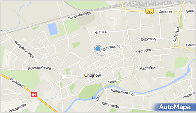 Chojnów powiat legnicki, Plac Konstytucji 3 Maja, mapa Chojnów powiat legnicki