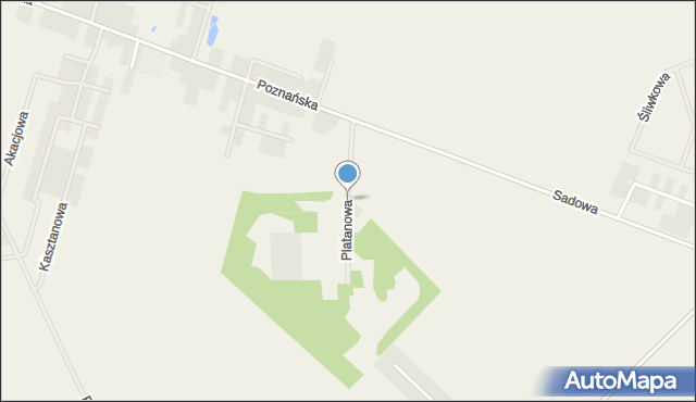 Chomęcice, Platanowa, mapa Chomęcice