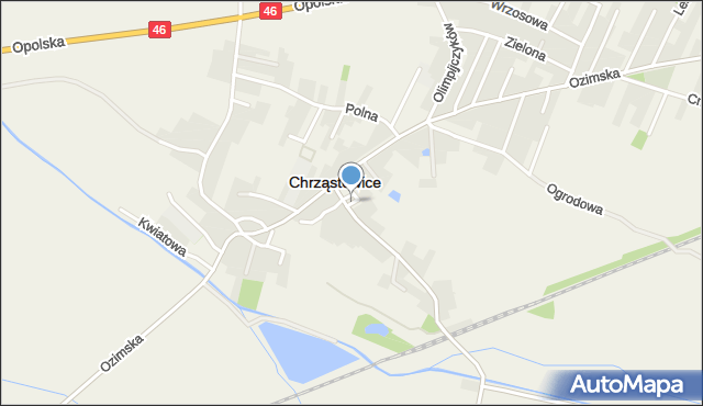 Chrząstowice powiat opolski, Plac Ciolka, mapa Chrząstowice powiat opolski